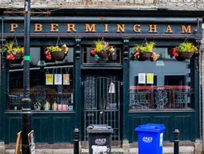 P Berminghams Pub close up shot