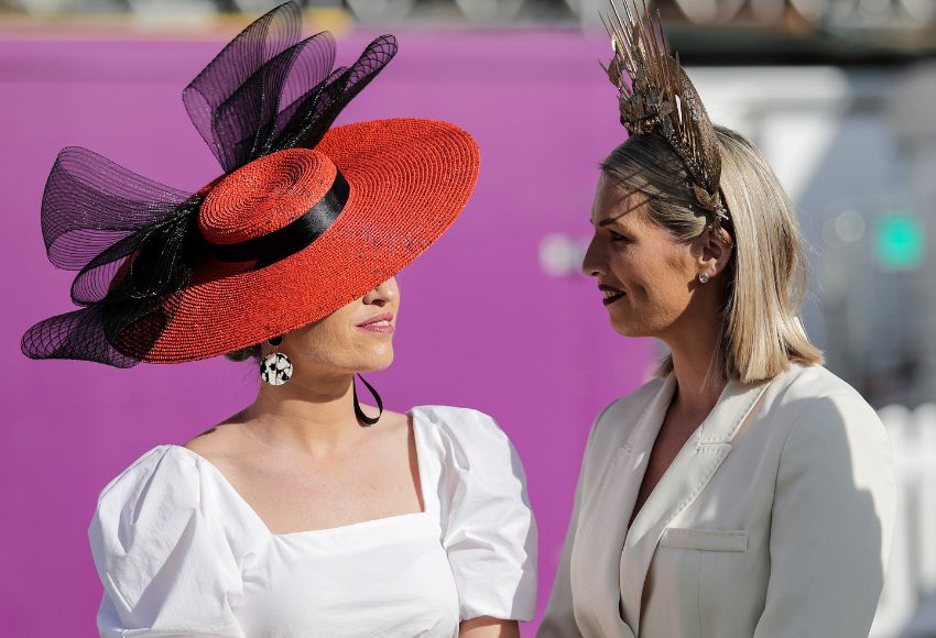 Ladies dressed up at the races